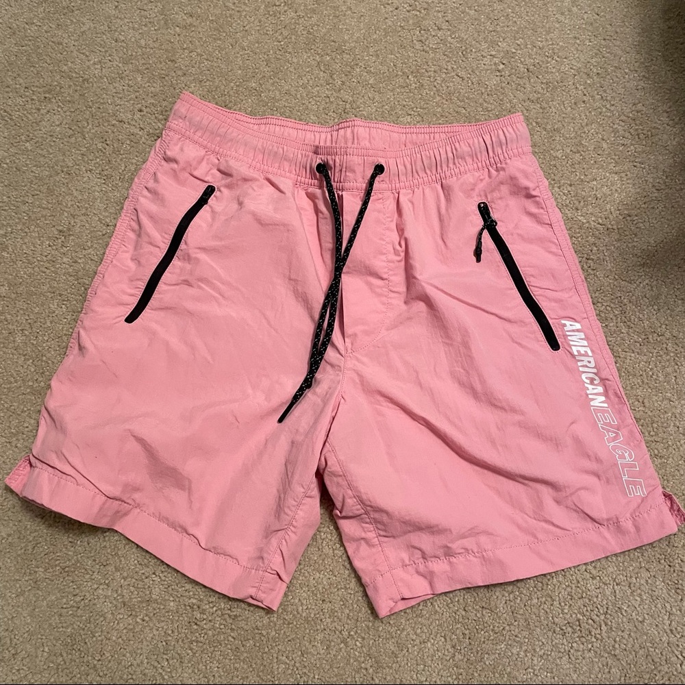 American Eagle Pink Swim Trunks